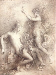 Hesiod And The Muse1 — Gustave Moreau, Symbolist Painting