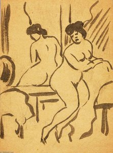 Sitting Female Nude — Carl Newman