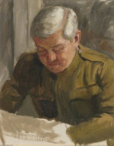 Colonel William B. Wallace, Secretary To The Us Delegation (preparatory Study For 'the Supreme War Council In Session At Versailles On 3rd July 1918' And 'armistice Meeting 3rd And 4th November 1918') — Herbert Arnould Olivier, Realism