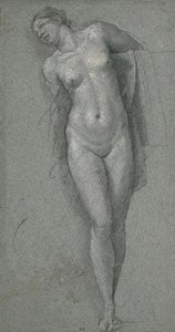 Nude Woman Standing, Arms Behind His Back, Head Tilted To The Left — Sebastiano Del Piombo