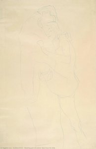 Pareja De Amantes Observada De Lado — Gustav Klimt, Art Nouveau