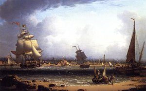Liverpool From Wallasey Foreshore — Robert W. Salmon, Luminism