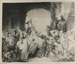 El Triunfo De Mordecai — Rembrandt Van Rijn, Baroque