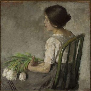 Girl with Tulips