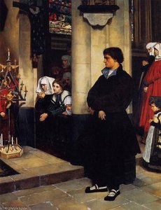 During The Service (martin Luther's Doubts) — Jacques Joseph Tissot