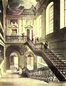 The Hall And Staircase, British Museum — William Henry Pyne