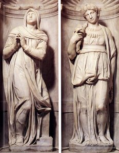 Rachel And Leah — Michelangelo Buonarroti, Renaissance