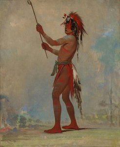 We-chúsh-ta-dóo-ta, Red Man, A Distinguished Ball Player — George Catlin, Frontier School Of Painting
