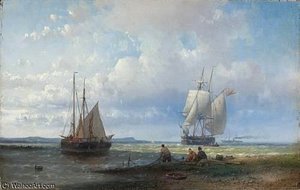 Fishermen Mending Their Nets — Abraham Hulk Senior