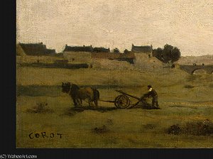 View Near Epernon (detail 1) - — Jean-baptiste-camille Corot