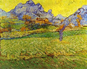 Wiese In Den Bergen: Le Mas De Saint-paul — Vincent Willem Van Gogh, Post-impressionism