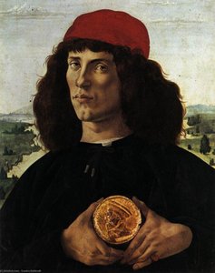 Portrait Of A Man With A Medal Of Cosimo The Elder — Sandro Botticelli