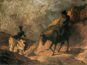 Don Quixote And Sancho Panza — Honoré Daumier, Realism