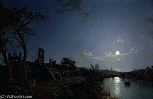 Morning With A View Of Kirkstall Abbey — Henry Pether