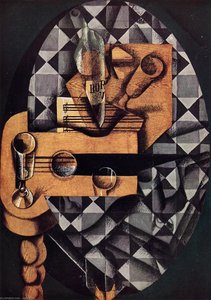 Guitar, Glasses And Bottle — Juan Gris