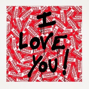 Fragmented Affection: A Visceral Monologue Of Red, White, And Black Chaos — Maxime Delorme, Typographic Pop