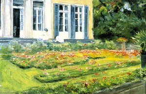 The Flower Terrace In The Wannsee Garden, Facing Northwest — Max Liebermann
