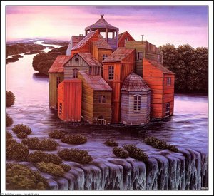 Darkness Falls On The River — Jacek Yerka