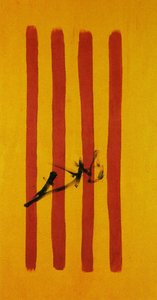 The Dalinian Senyera (catalonian National Flag), 1970 — Salvador Dalí