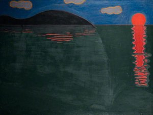 Red Sunset Over Sea — Ernest Zobole