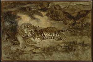 Tiger At Rest — Антоин-луи Барье