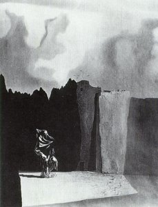 Westseite Der Toten – Rekonstruktion Eines Zwanghaften Bildes Nach Becklin, 1934 — Salvador Dalí