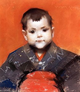 My Baby (aka Cosy) — William Merritt Chase, Impressionism