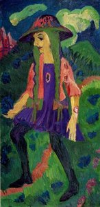 Girl In The Meadow — Ernst Ludwig Kirchner, German Expressionism