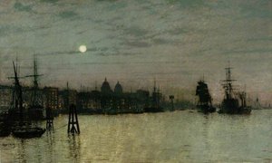 Greenwich, Half Tide — John Atkinson Grimshaw