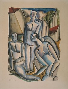 Four People In A Village — Ossip Zadkine
