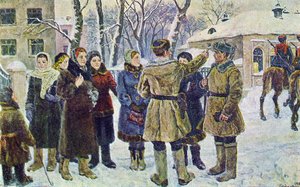 Where To Give Blood Here. — Pyotr Konchalovsky, Socialist Realism