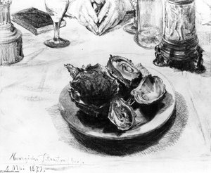 Norwegian Oysters — Adolph Von Menzel