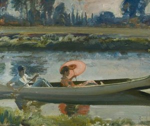 Studie Für ‚das Weiße Kanu‘ — Sir Alfred James Munnings, Impressionismus