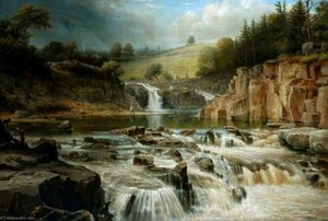 The River Tees Near Wynch Bridge — Clement Burlison