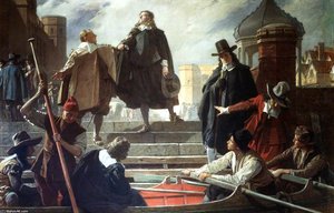 The Flight Of The Five Members — John Seymour Lucas