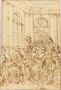 The Card Game — Gabriel Jacques De Saint Aubin