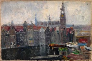 View Of The Old Kirk From The Window Of Victoria Hotel, Amsterdam — Frank Wilbert Stokes