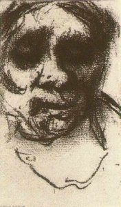 Peasant Woman, Head (16) — Vincent Willem Van Gogh, Post-impressionism