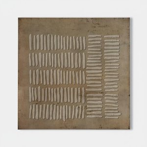Monolithic Rhythms In Ochre: A Singular Study Of Tactile Earth And Stone — David Moreau, Plaster & Texture Art