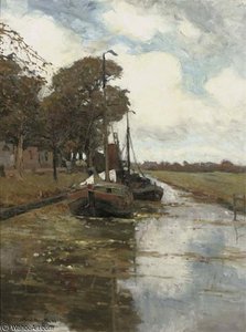 Along A Canal In Autumn