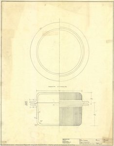 Heller Glass Bakeware Drawing — Massimo Vignelli, Vignelli Associates
