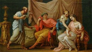 Virgil Reading The Aeneid To The Emperor Augustus, His Wife Livia And His Fainting Sister, Octavia — Antonio Zucchi