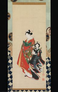 Courtesan And Attendants — Katsukawa Shunsui