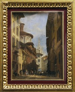 Apse Of San Satiro And View Of The Duomo — Giovanni Migliara, Romanticism