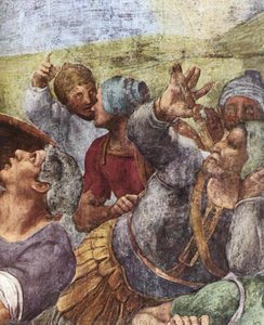 The Conversion Of Saul (detail - ) — Michelangelo Buonarroti, High Renaissance