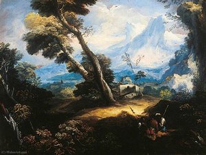 Landscape With Brigands Resting — Antonio Maria Marini