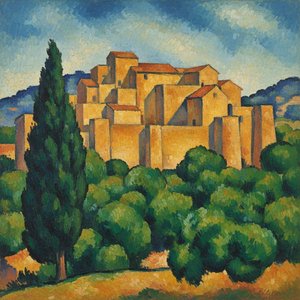 The Amber Bastion: A Study In Verdant Planes — Marc Duvallier, Post-impressionism