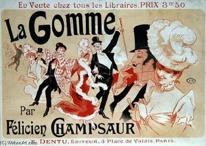 Poster Advertising The Novel 'la Gomme' — Jules Chéret