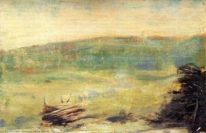 Landscape At Saint-ouen — Georges Seurat, Post-impressionism