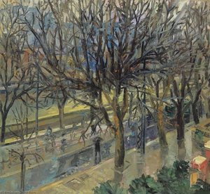 The Tevere Bank In Rome At Winter — Tibor Duray